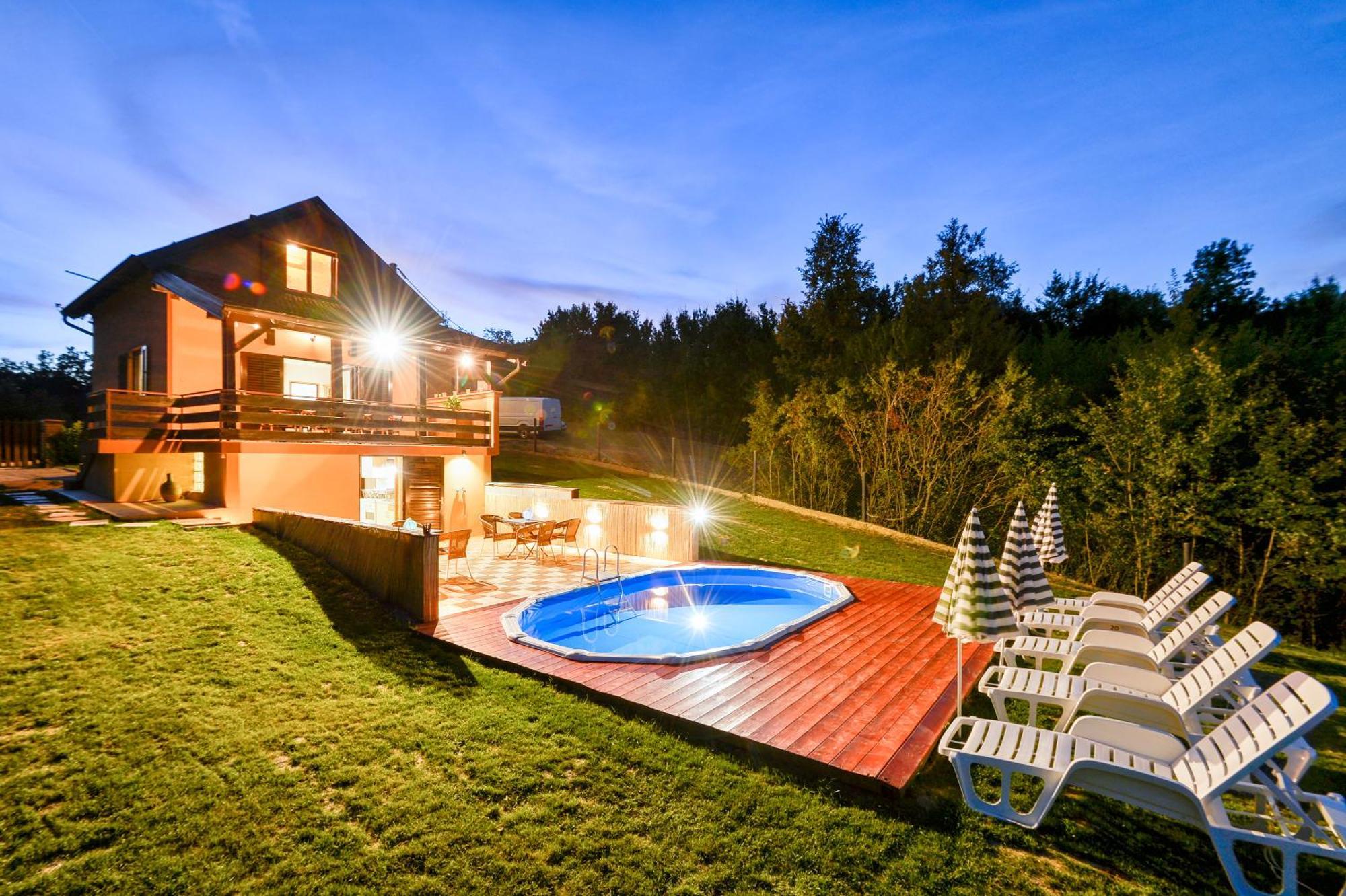 Jungle House With Private Pool And Hot Tub Villa Szentivánzelina Kültér fotó